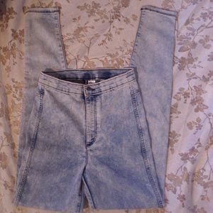 H&M Acid Wash High-Rise Skinny Jeggings